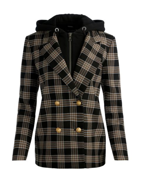 Alice + Olivia JORDAN BLAZER WITH REMOVABLE HOODIE