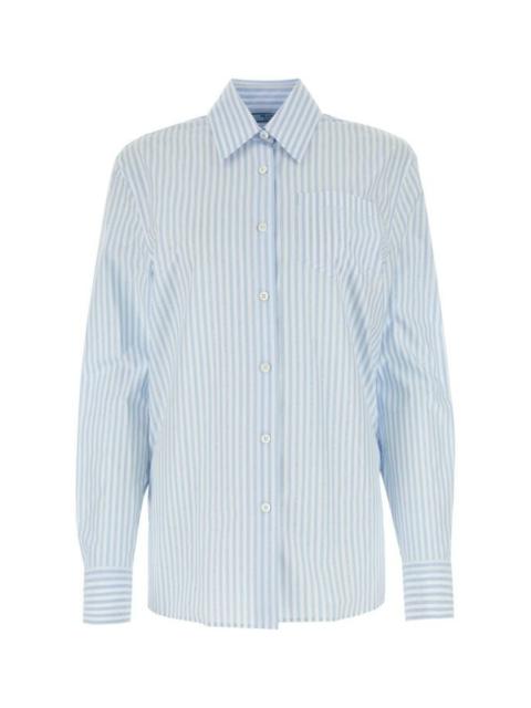 Prada Women Embroidered Poplin Shirt