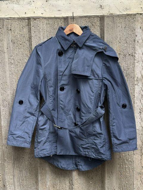 Burberry Burberry Slate Blue Lightweight Double-Breasted Trench Coat
