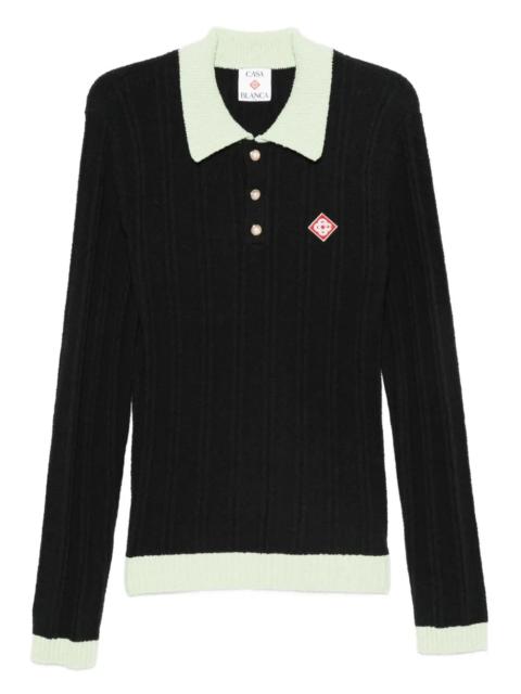 CASABLANCA Casablanca Men Ribbed Knit Polo