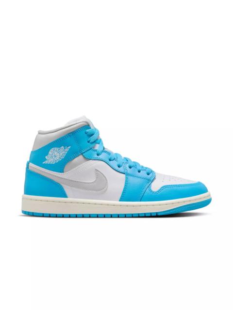 Jordan 1 Mid "Dk Powder Blue/Neutral Grey/White/Sail" Women's Shoe