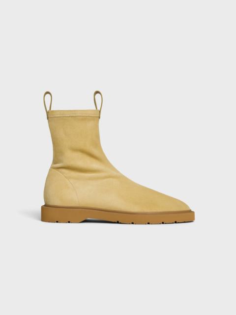 CELINE FLOW ZIPPED BOOT IN Stretch Suede Lambskin