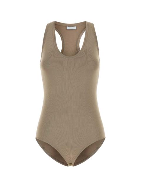 FERRAGAMO Cappuccino Stretch Viscose Blend Bodysuit
