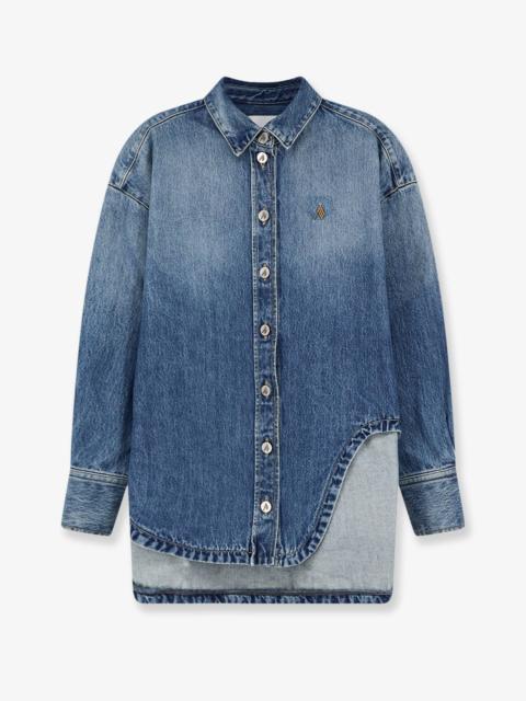 THE ATTICO The Attico Bomber Blue Denim Shirt