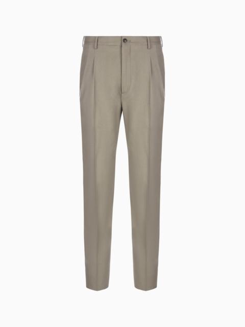GIORGIO ARMANI Wool flannel trousers