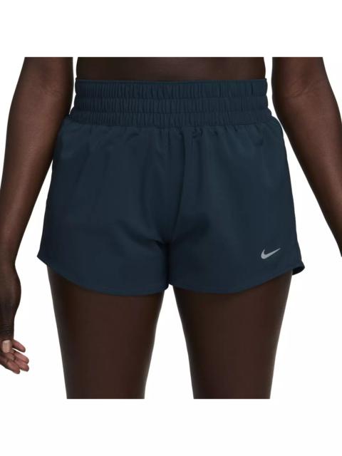 Nike Women's One Dri-FIT Mid-Rise 3" Brief-Lined Shorts - Navy