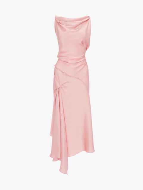 Victoria Beckham Posy Midi Dress In Dusty Pink