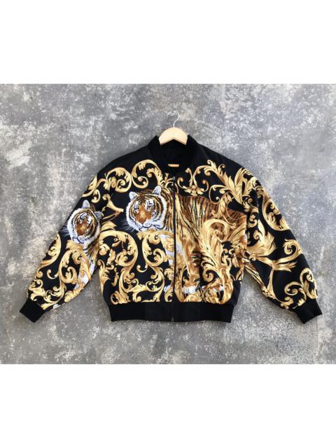 Other Designers Vintage - Vintage Versace Reversible Satin Bomber Jacket