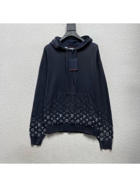 Louis Vuitton  Louis Vuitton LV Gradient Monogram Logo Light Grey Knitted Hooded Sweatshirt
