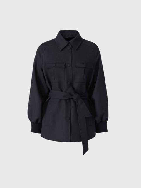 MACKAGE EUGENIA Wool Gabardine Jacket with Balloon Sleeve