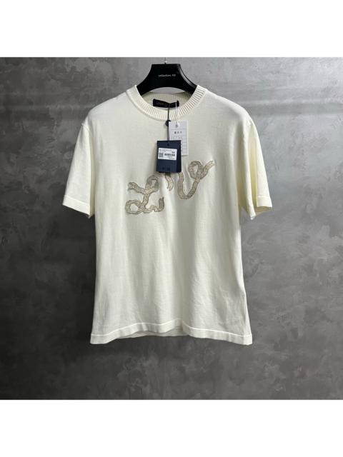 Louis Vuitton Louis Vuitton 25 Solid-Color Pattern-Printed Crewneck Short-Sleeve T-Shirt