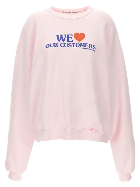 Alexander Wang Women 'We Love Our Customers' Sweatshirt