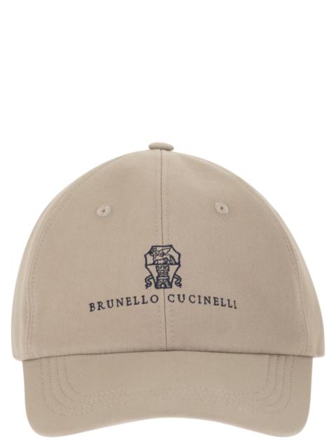 Brunello Cucinelli Brunello Cucinelli Men Baseball Cap In Garment-Dyed Twisted Cotton Gabardine With Embroidered Logo