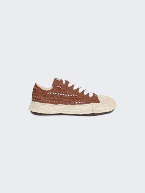 Maison MIHARAYASUHIRO Peterson 23 Og Sole Vintage Studded Canvas Low-top Sneaker Brown