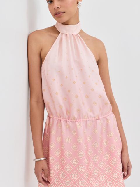 CASABLANCA Monogram Degrade Silk Dress