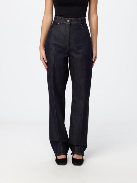 Max Mara Max Mara Women Max Mara High-Waisted Straight Jeans In Blue Cotton Denim