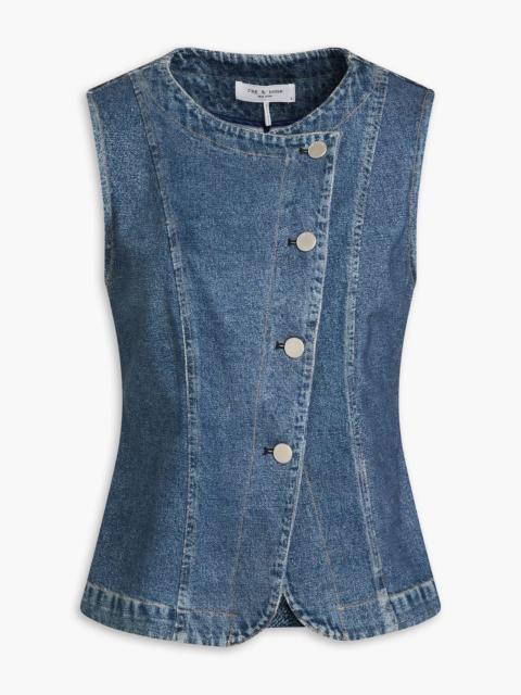 rag & bone Miramar Olivia denim-effect print ponte vest