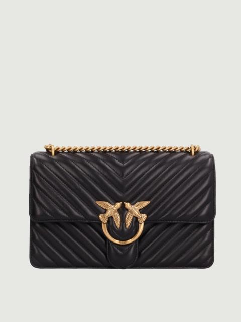PINKO Pinko Love Classic chevron quilted Nappa leather crossbody bag