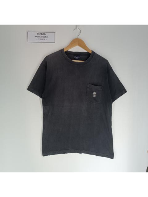 Other Designers Vintage 90s Stussy Single Pocket with small Logo Tshirt