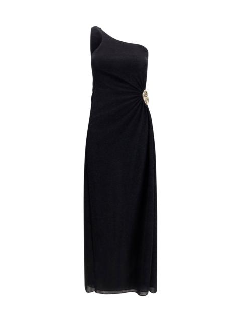 Oséree Oséree Lumière One-shoulder Dress Black