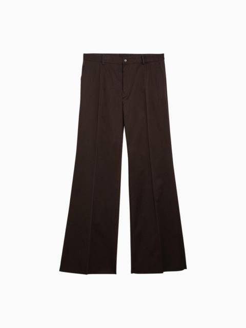 Dolce&Gabbana Brown Flared Cotton Trousers Men