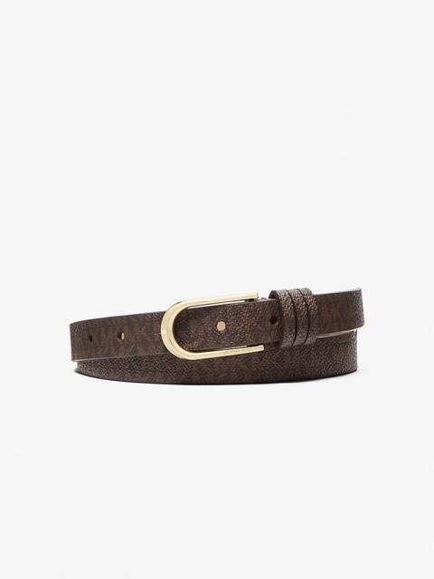 MICHAEL KORS Signature Logo Skinny Belt