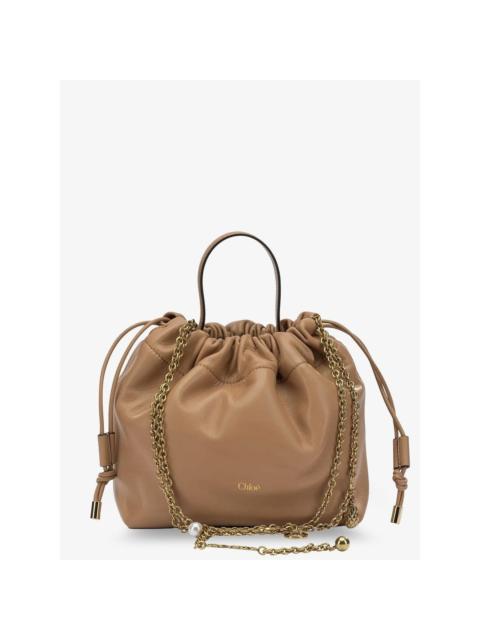 Chloé Chloe Icons Beige Leather Clutch Shoulder Bag New & Authenti