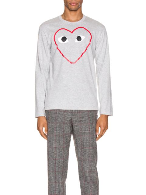 Comme des Garçons PLAY Heart Logo Long Sleeve Tee