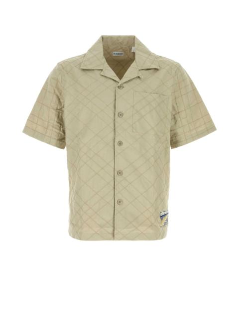 Burberry Burberry Men Khaki Cotton Shirt