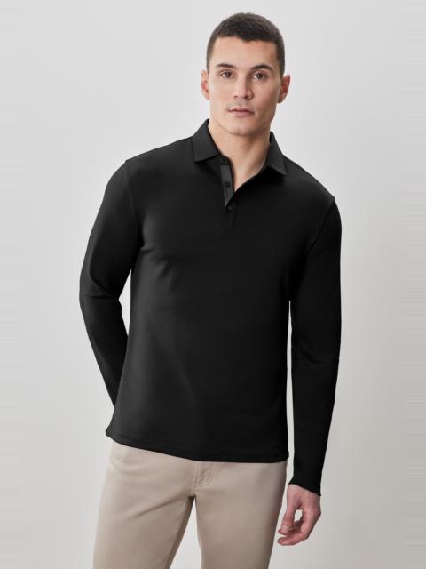 ROBERT BARAKETT The Barakett Long Sleeve Herringbone Polo