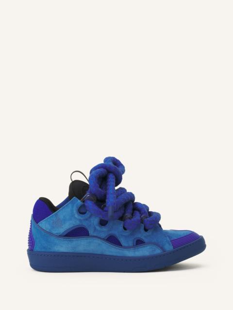 Lanvin CURB SNEAKERS IN LEATHER WITH SNAKE LACES