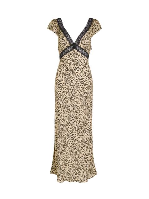 RIXO Rixo Iggy Leopard-print Crepe de Chine Midi Dress