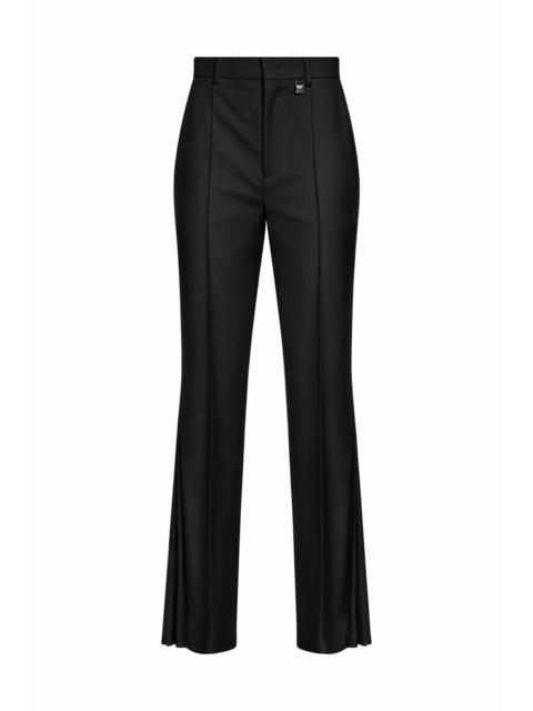 Other Designers Giuseppe Di Morabito Women Black Virgin Wool Flared Trousers