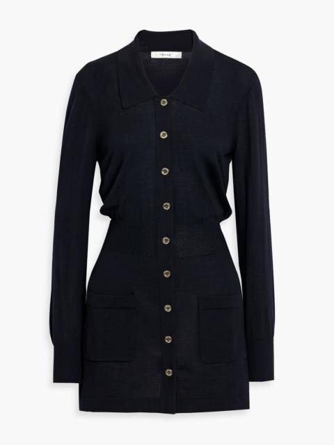 FRAME Wool mini shirt dress