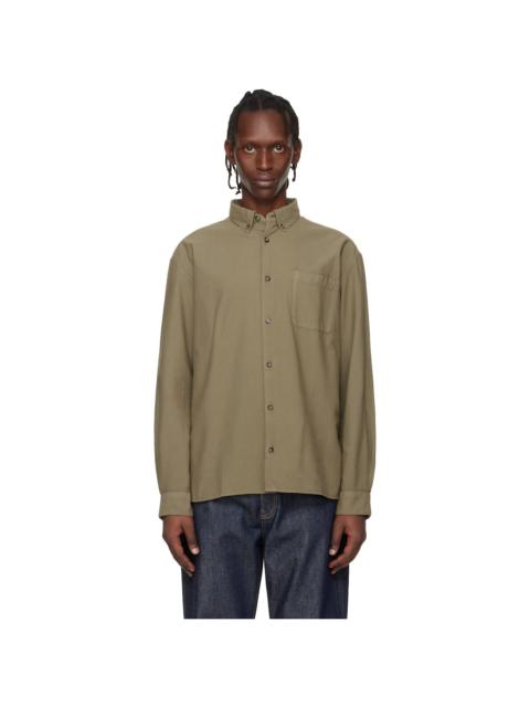 A.P.C. Khaki Mateo Logo Shirt