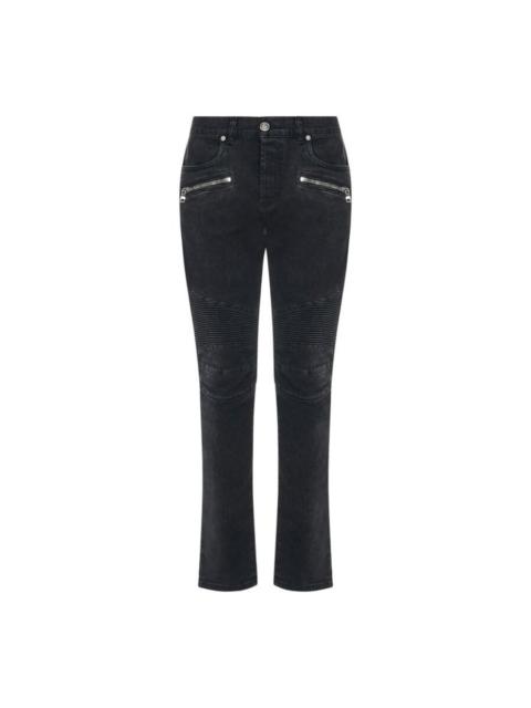 Balmain Balmain Men'S Black Ribbed Slim Jeans, Size 36