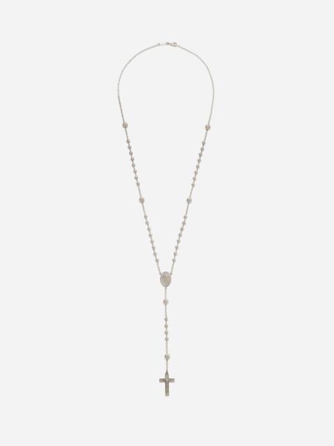 Dolce & Gabbana Tradition white gold rosary necklace