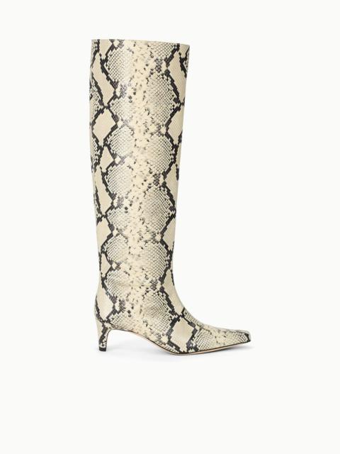 STAUD STAUD WALLY BOOT WHITE SNAKE