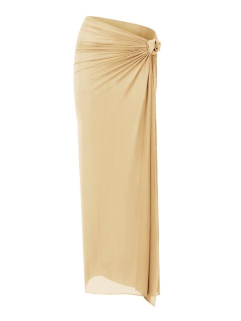 MAYGEL CORONEL Pollera Jersey Maxi Skirt yellow