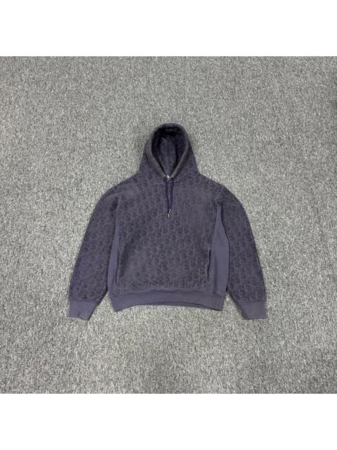Dior Dior Oblique Relaxed-Fit Hooded Sweatshirt Navy Blue Cotton Fleece