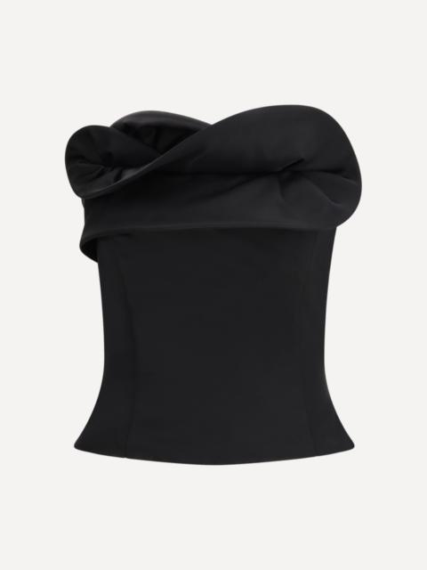 MAGDA BUTRYM Wool and silk corset Top with sculptural neckline