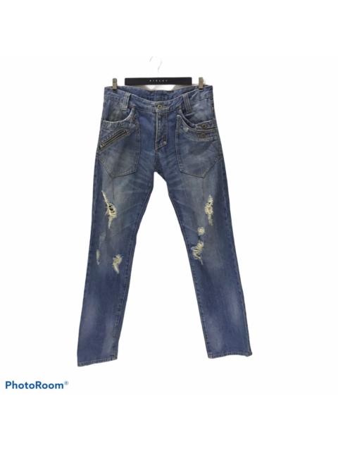 Other Designers Japanese Brand - TwentyWork Distressed Denim Bush Pants