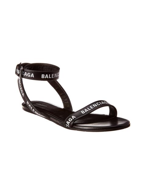 BALENCIAGA Balenciaga Logo Leather Sandal
