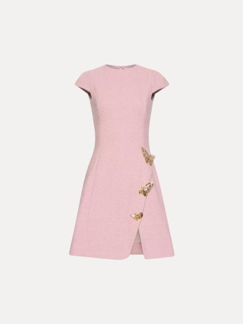 Oscar de la Renta BUTTERFLY-DETAILED TWEED DRESS