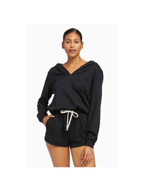 Other Designers New! Vitamin A Emery Fleece Hoodie Romper Black Women's Size XS  $175