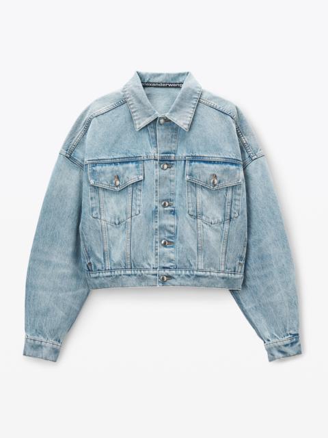 Alexander Wang Regen Indigo Denim clip trucker jacket