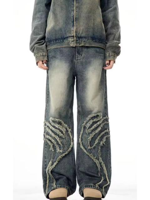 Distressed Denim - Distressed Washed Y2k Shorts Denim