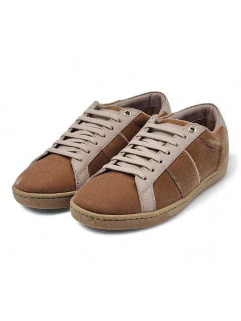 SAINT LAURENT Court Classic Velvet Sneakers Pink EU 37 US 6.5 - New $750