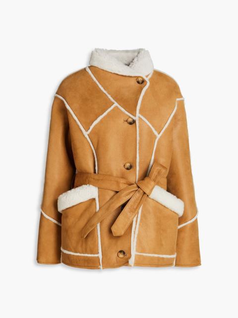 maje Belted shearling coat