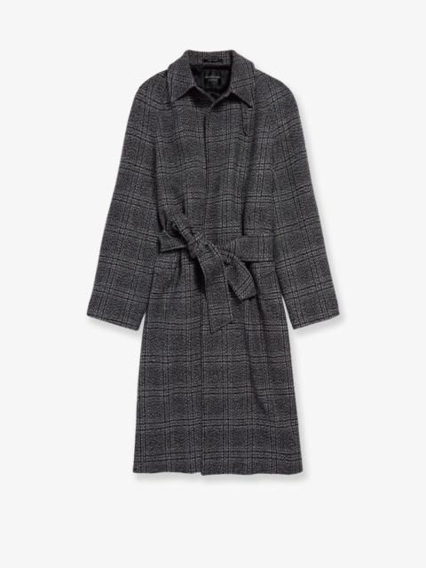 BALENCIAGA Balenciaga One Layer Raglan Wool Coat Grey